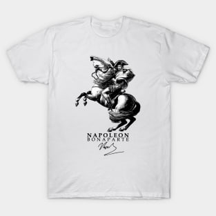 Napoleon on horseback crossing the Alps T-Shirt